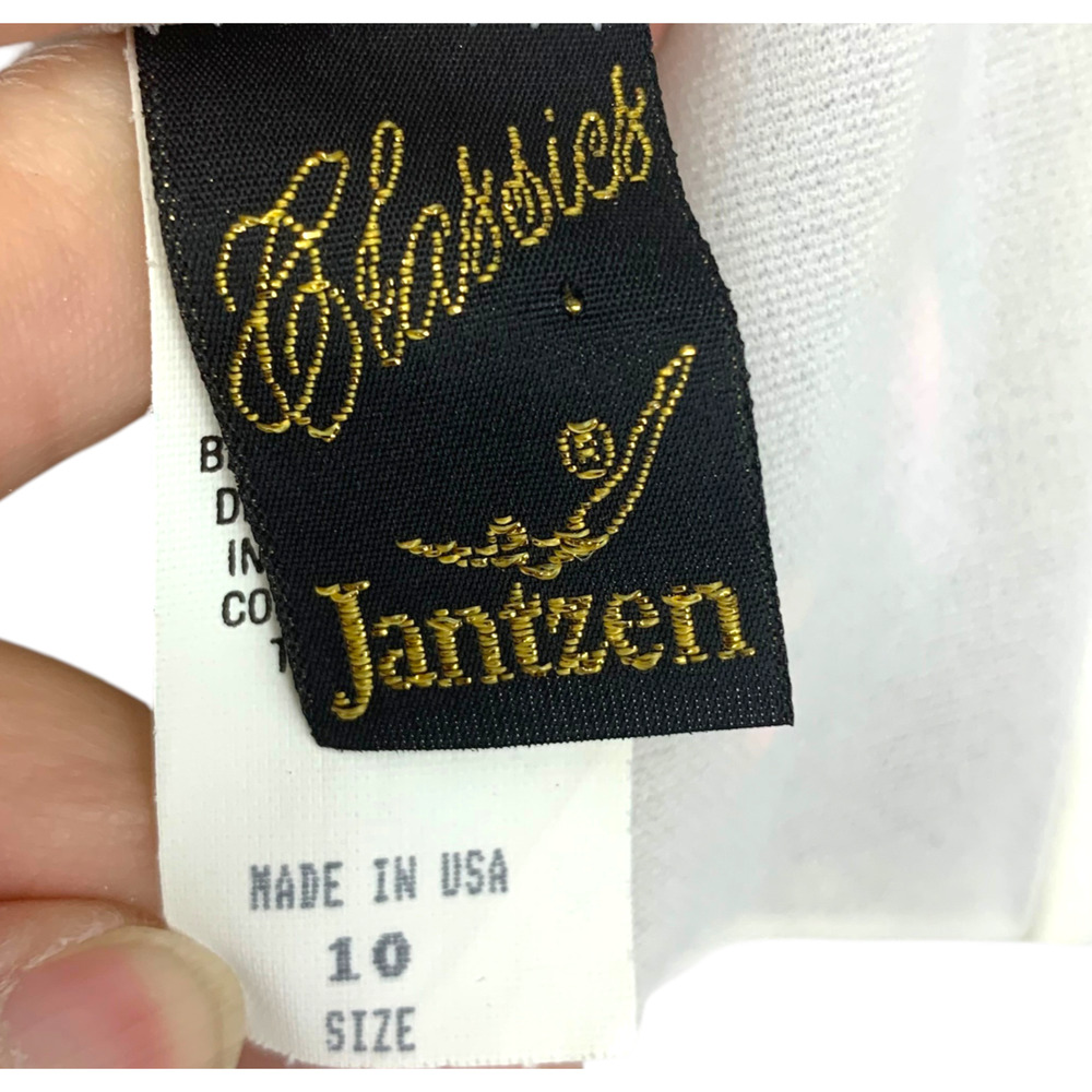 Vintage Jantzen Classics One Piece Swimsuit Womens 10 Blouson Tropical Print USA - Picture 4 of 7
